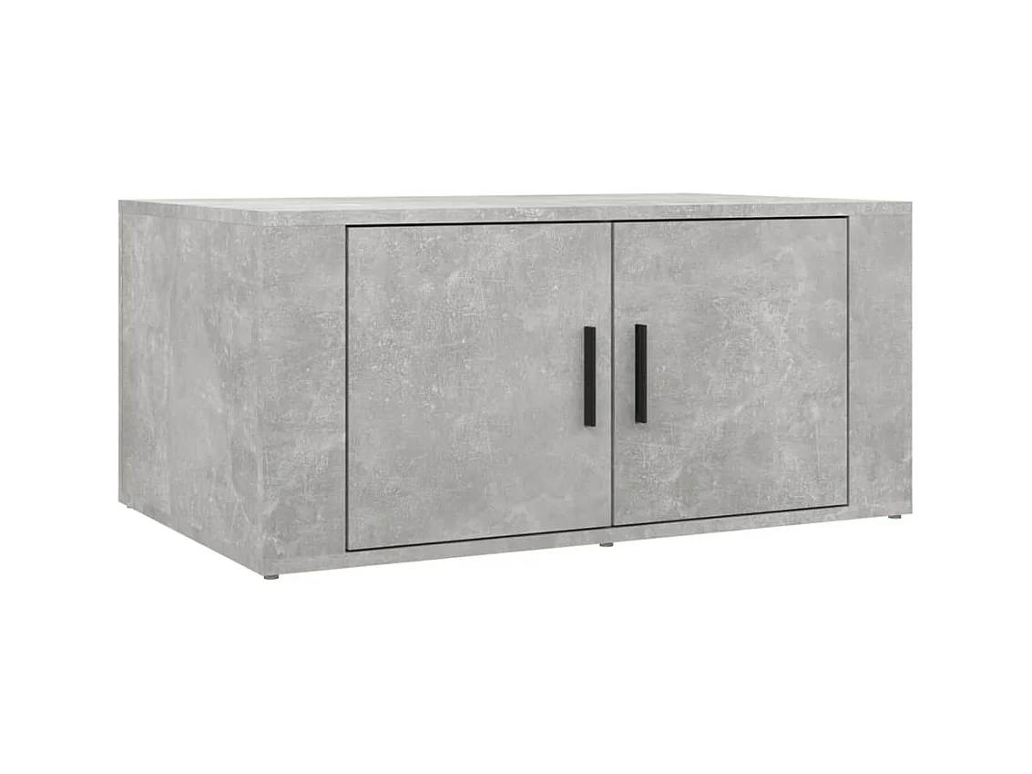 Mesa de centro madera contrachapada gris hormigón 80x50x36 cm ES45262