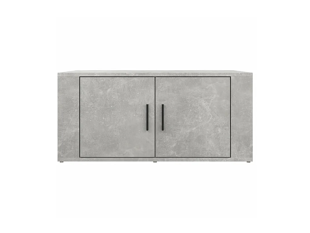Mesa de centro madera contrachapada gris hormigón 80x50x36 cm ES45262