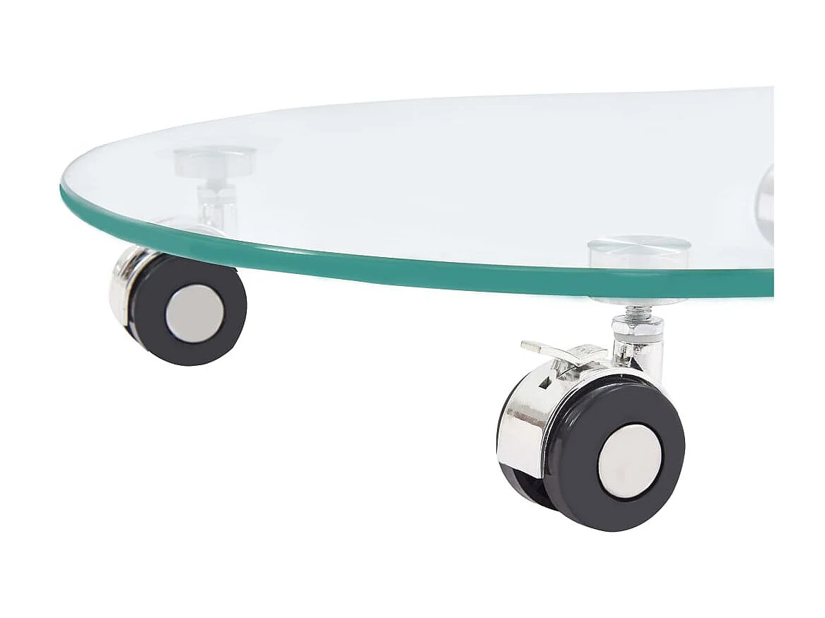 Table basse 45 x 40 x 58 cm Verre trempé OFR67286 BonneVie Meuble