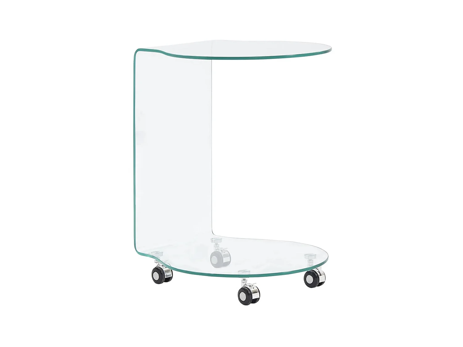 Table basse 45 x 40 x 58 cm Verre trempé OFR67286 BonneVie Meuble