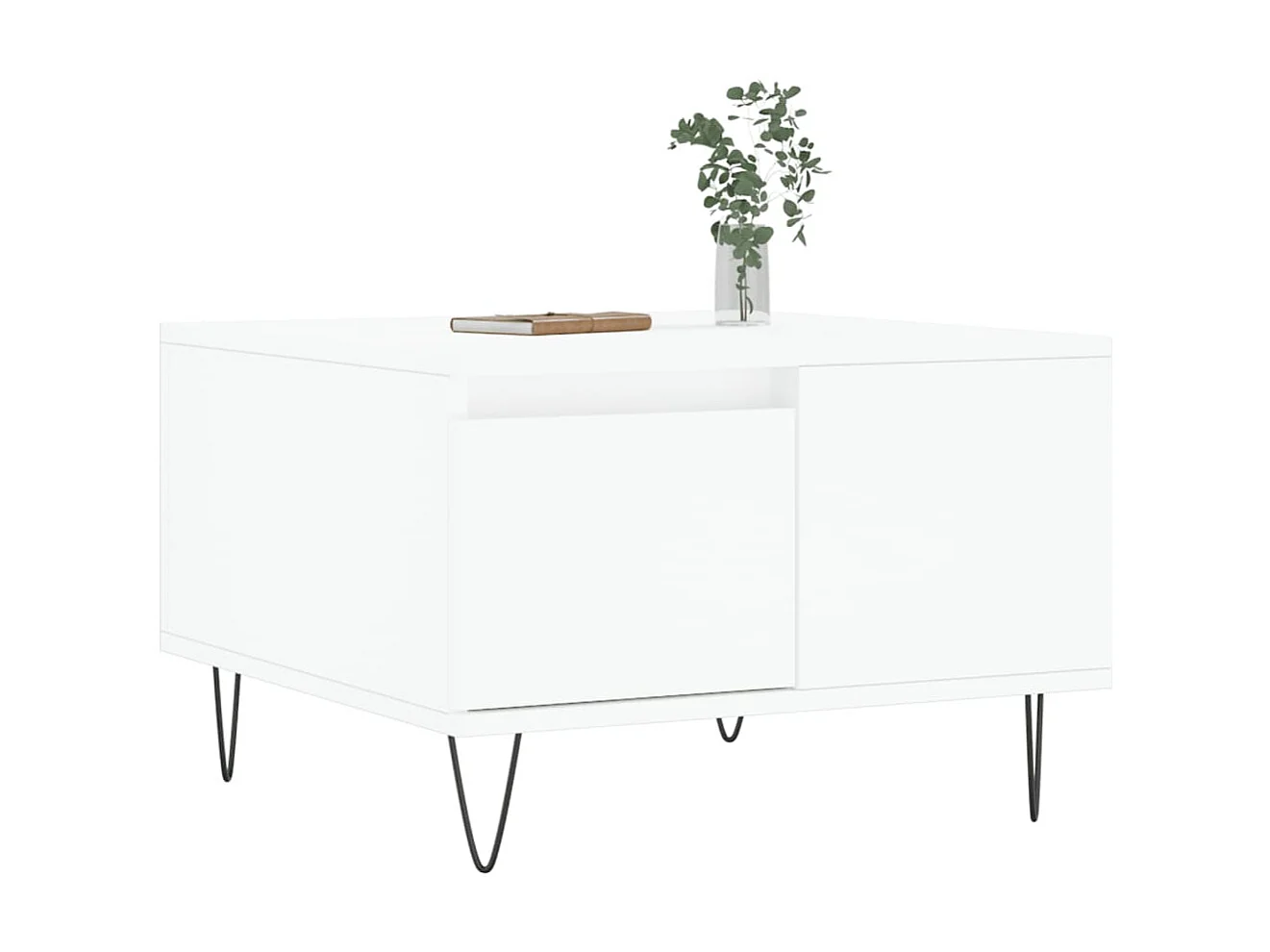 Mesa de centro 55x55x36,5 cm derivados de madeira branco PT717580