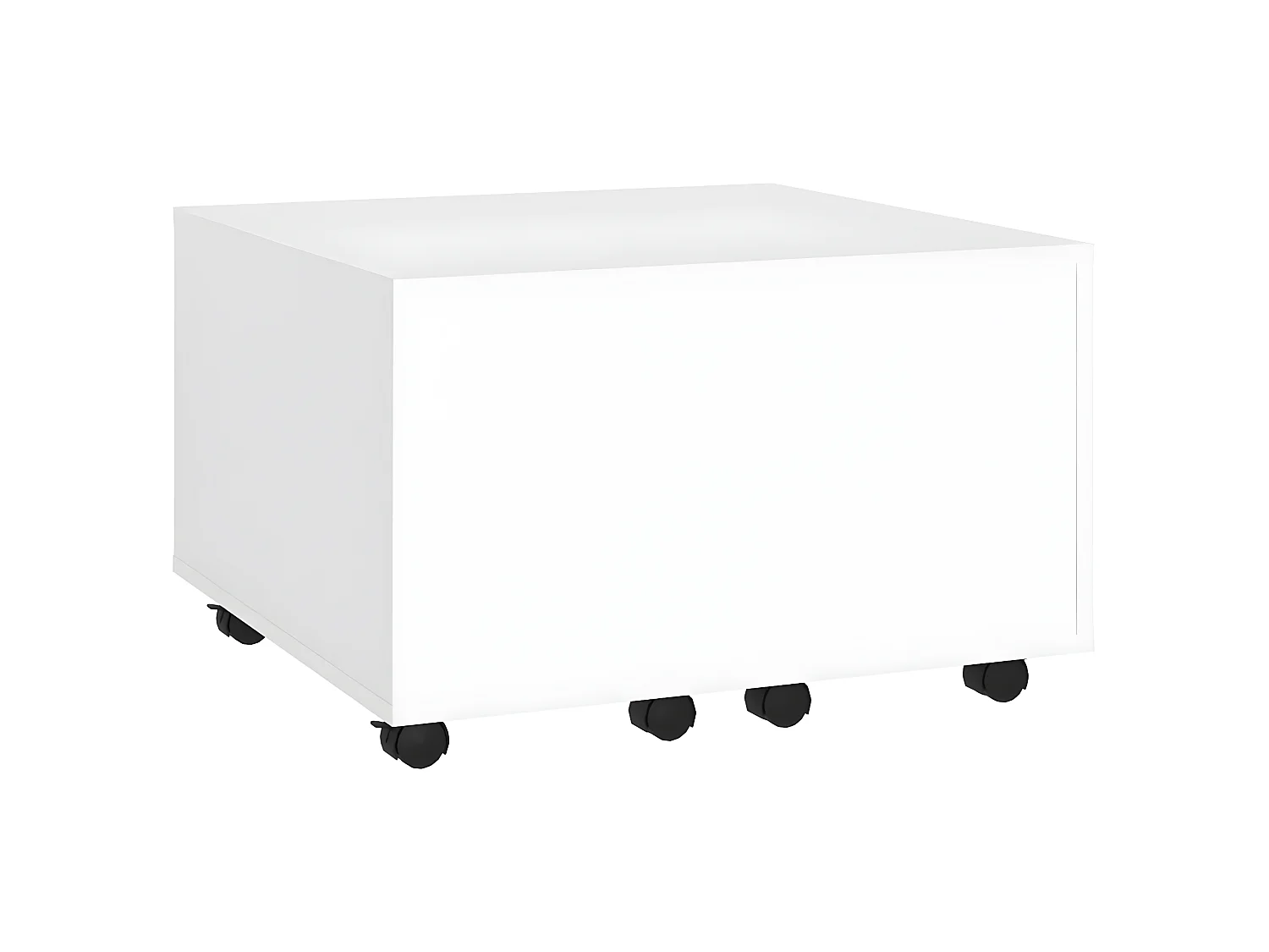 Table basse extensible Blanc 60x60x38 cm Aggloméré OFR47408 BonneVie Meuble