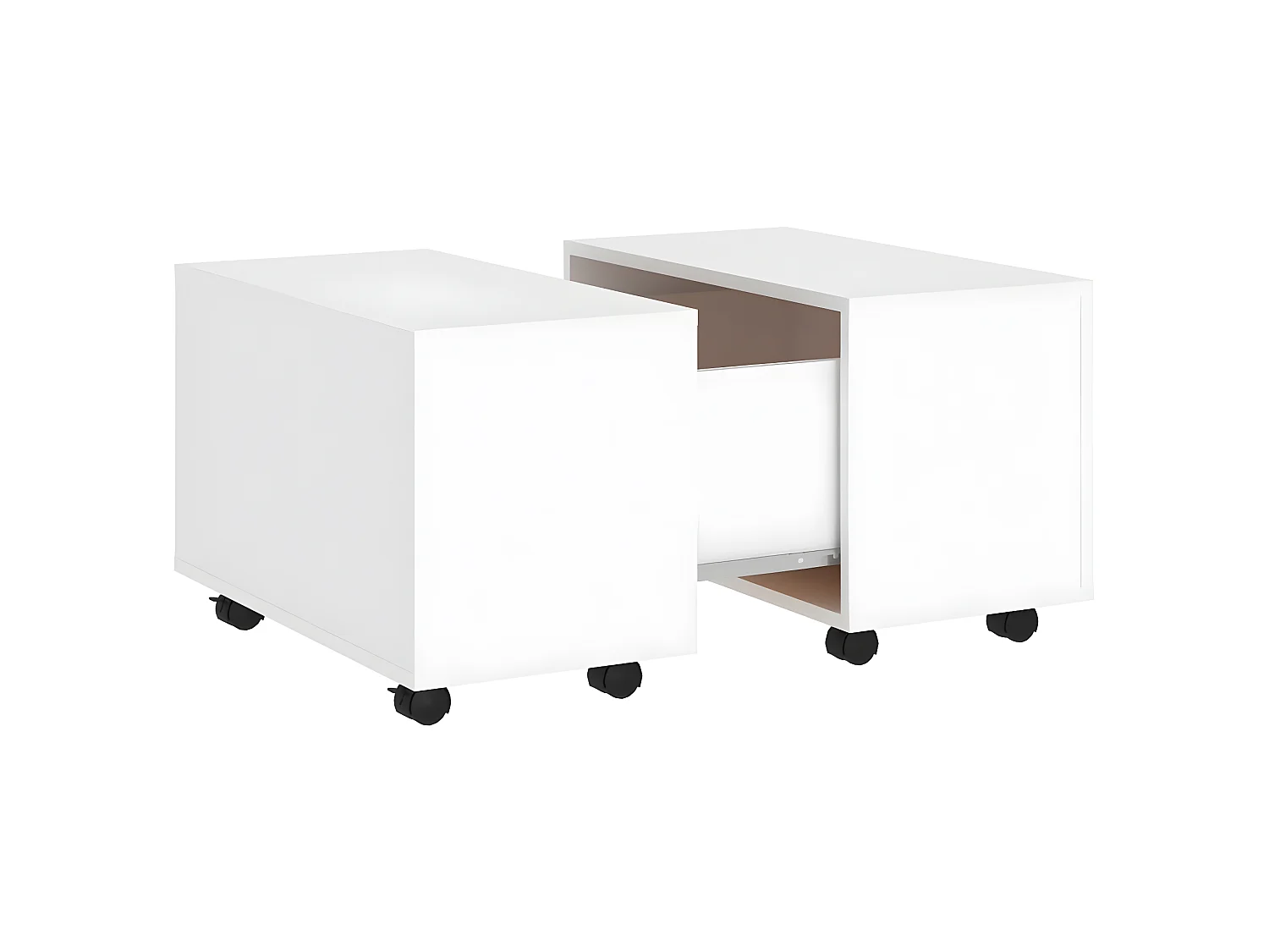 Mesa de centro 60x60x38 cm derivados de madeira branco PT554289