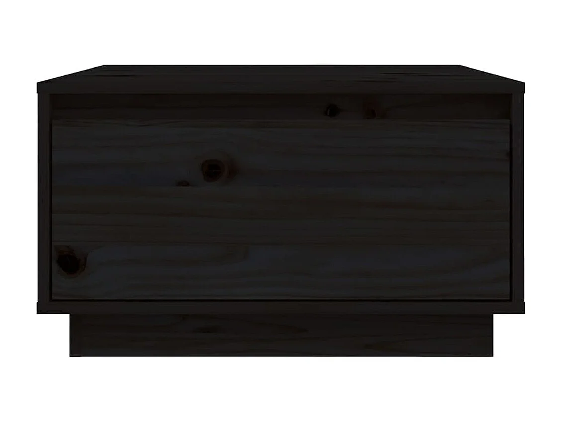Mesa de centro de madera maciza de pino negro 55x56x32 cm ES66837