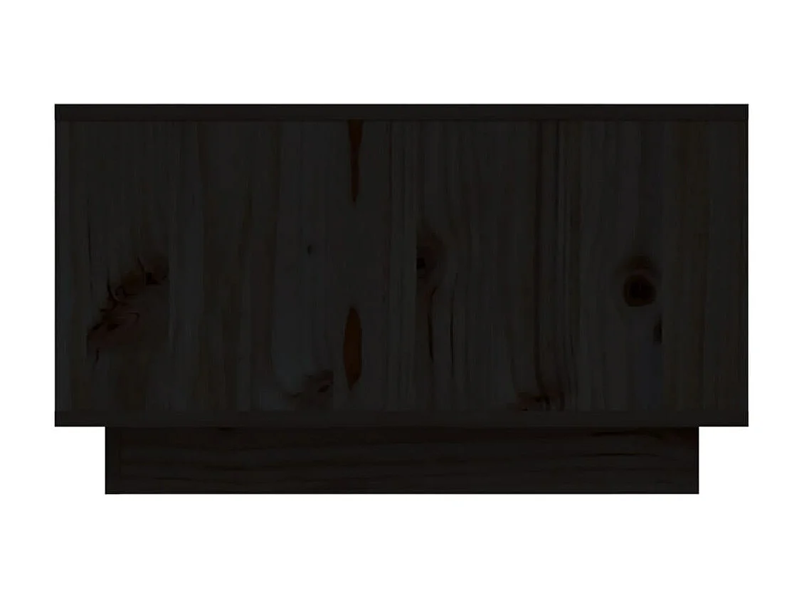 Mesa de centro de madera maciza de pino negro 55x56x32 cm ES66837