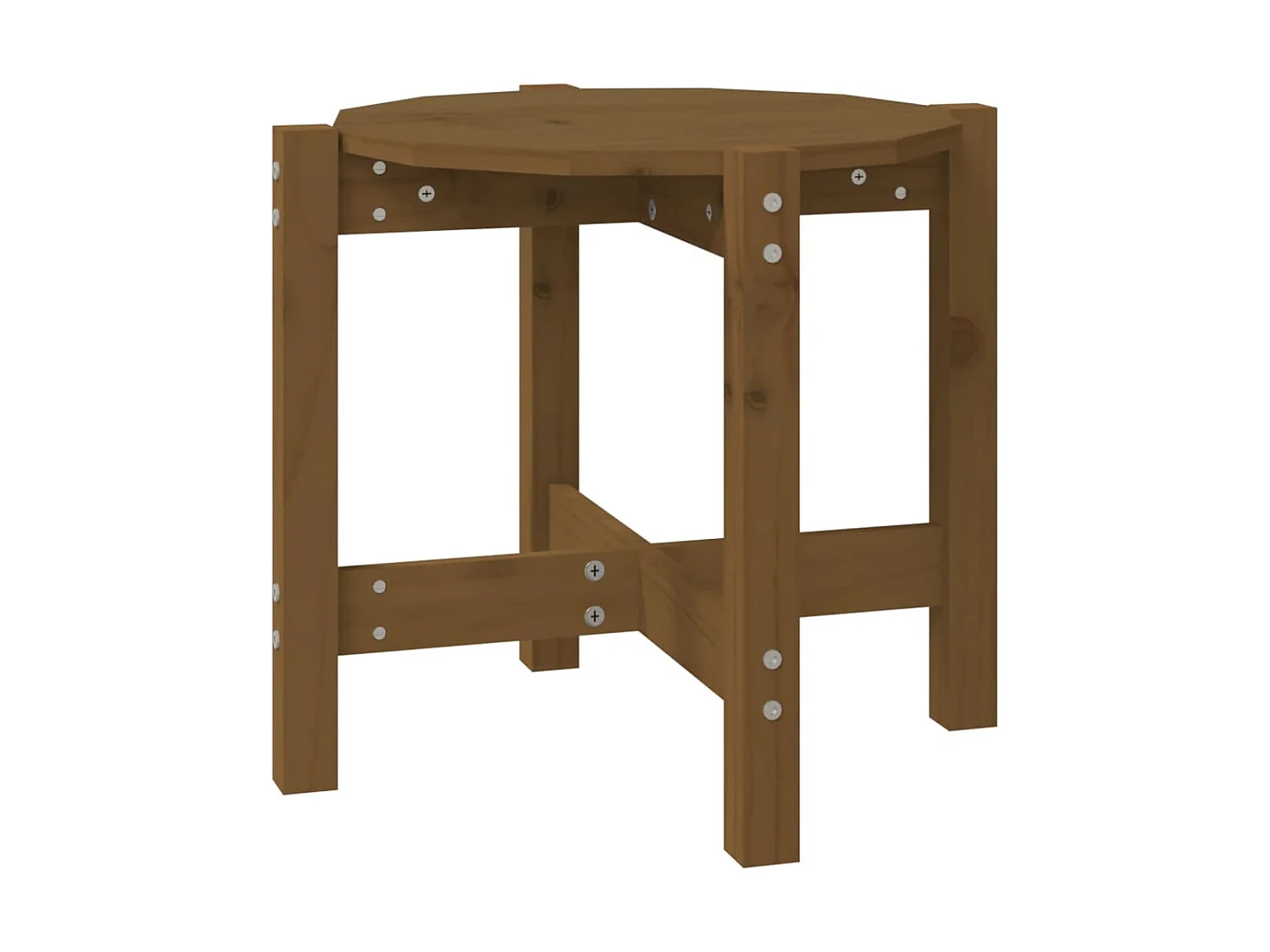 Mesa de centro Ø 52,5x45 cm madeira pinho maciça castanho-mel PT454062