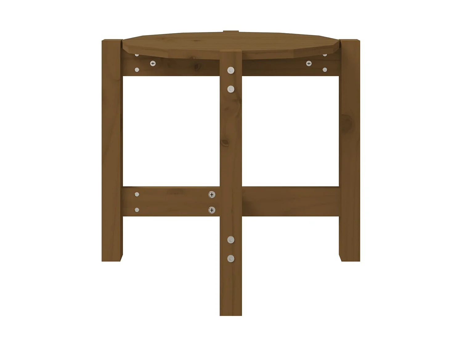 Mesa de centro Ø 52,5x45 cm madeira pinho maciça castanho-mel PT454062