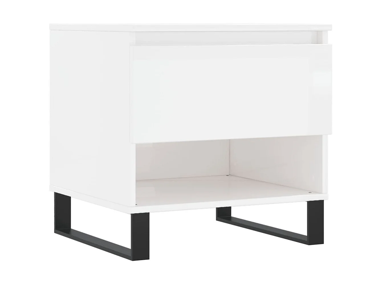 Mesas de centro 2pcs 50x46x50cm deriv. madeira branco brilhante PT582008