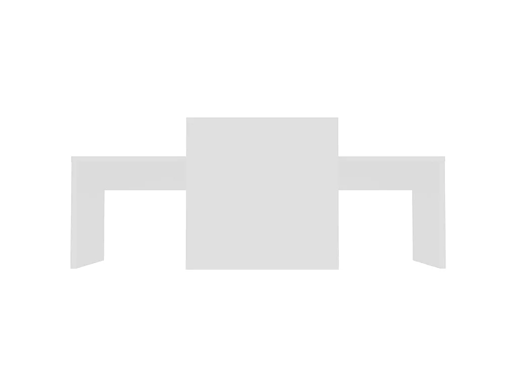 Set de mesas de centro madera contrachapada blanco 100x48x40 cm ES147106