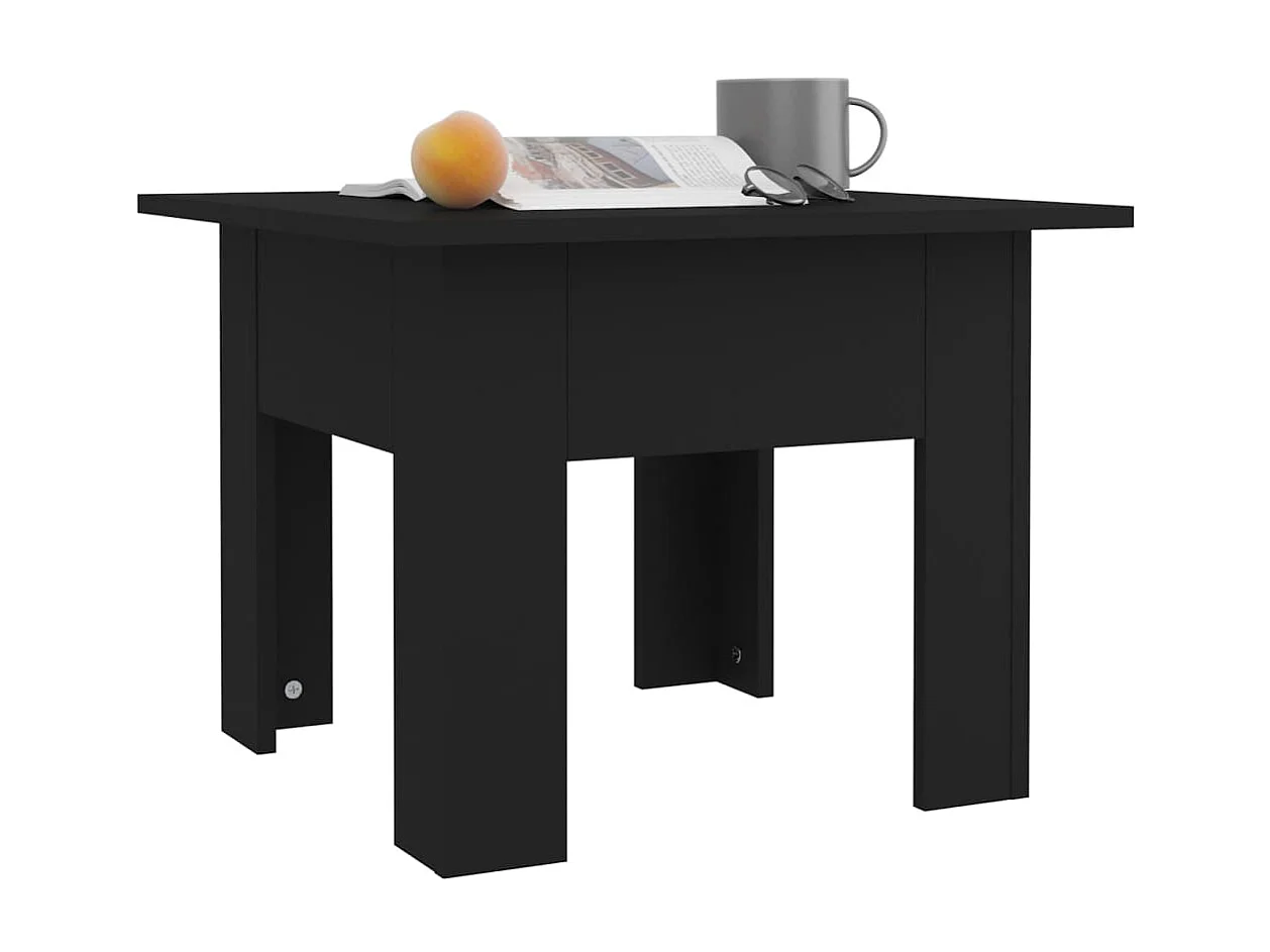 Salontafel 55x55x42 cm bewerkt hout zwart NL944714