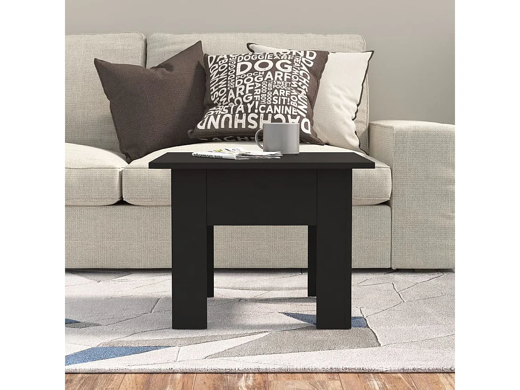 Mesa de centro 55x55x42 cm aglomerado preto PT747877
