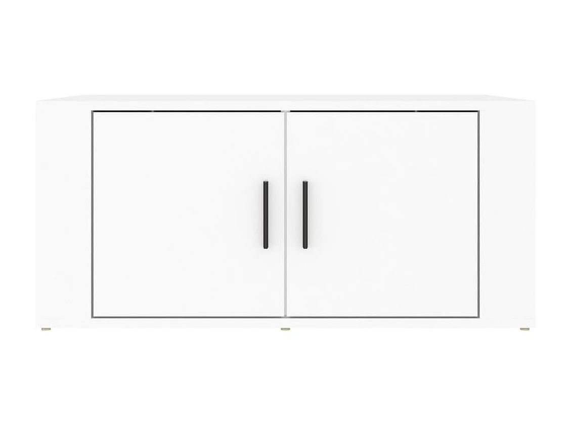 Table basse Blanc 80x50x36 cm Bois d'ingénierie OFR64409 BonneVie Meuble