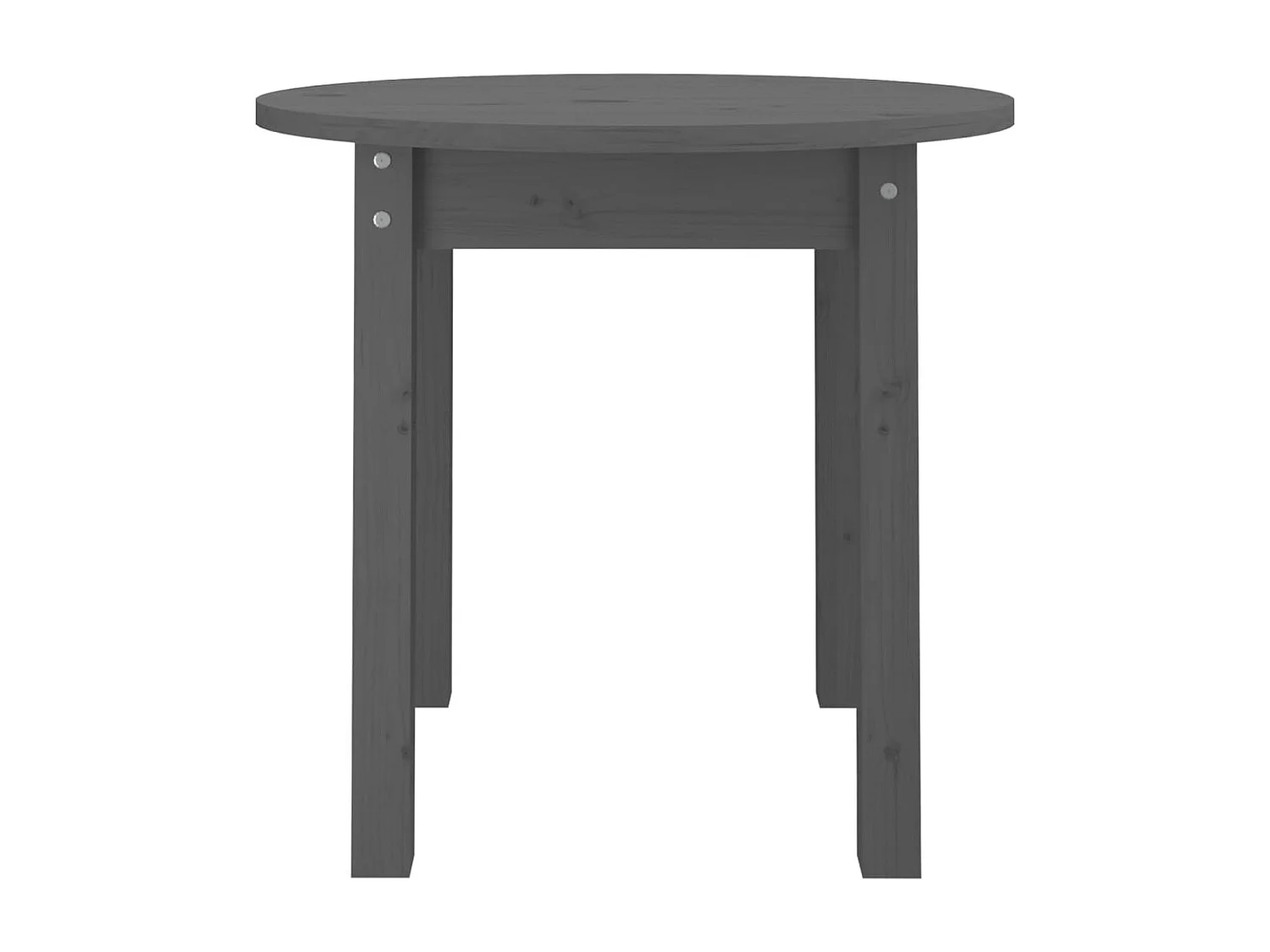 Table basse Gris Ø 45x40 cm Bois massif de pin OFR31575 BonneVie Meuble