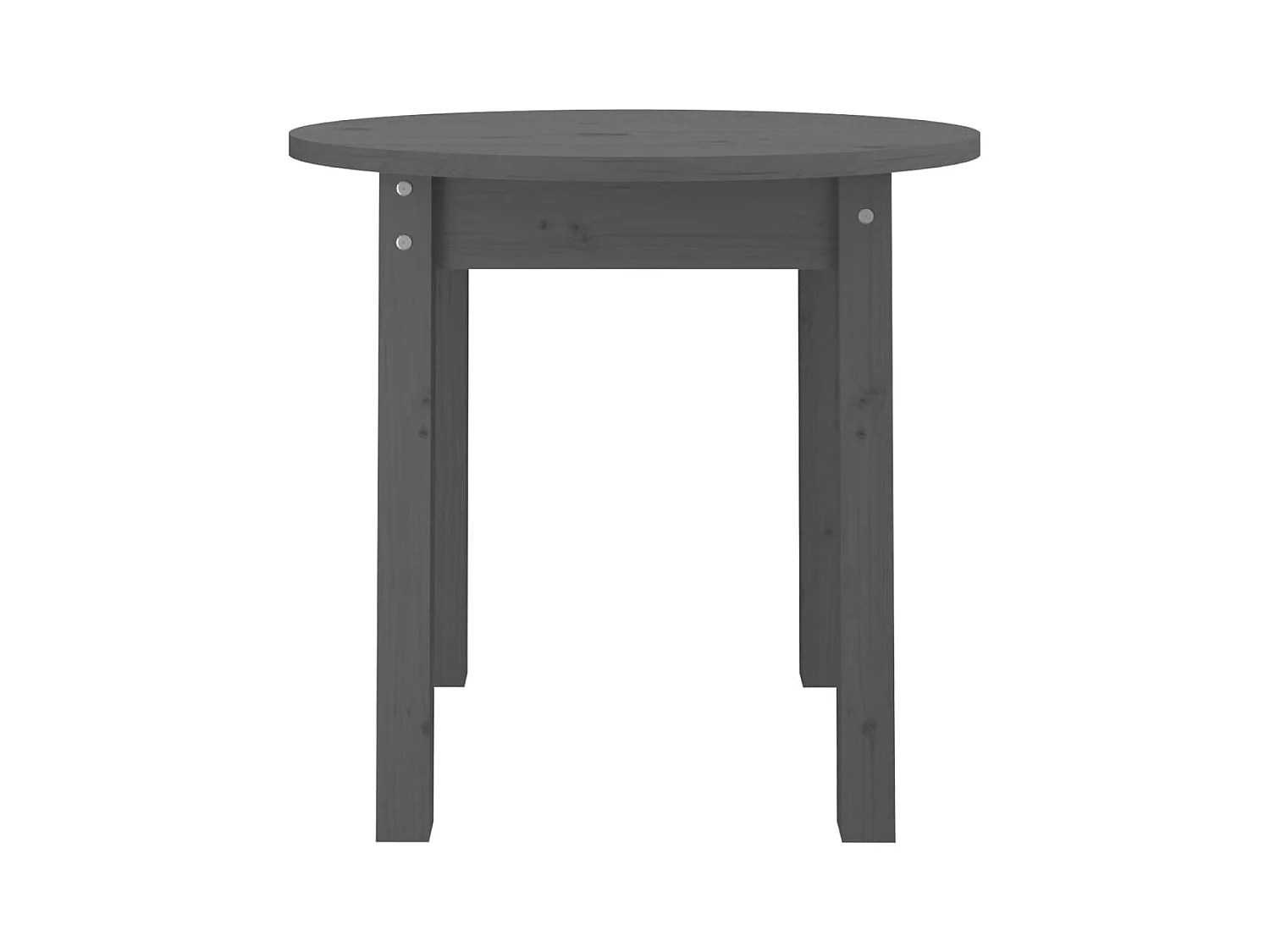 Mesa de centro de madera maciza de pino gris Ø 45x40 cm ES70792