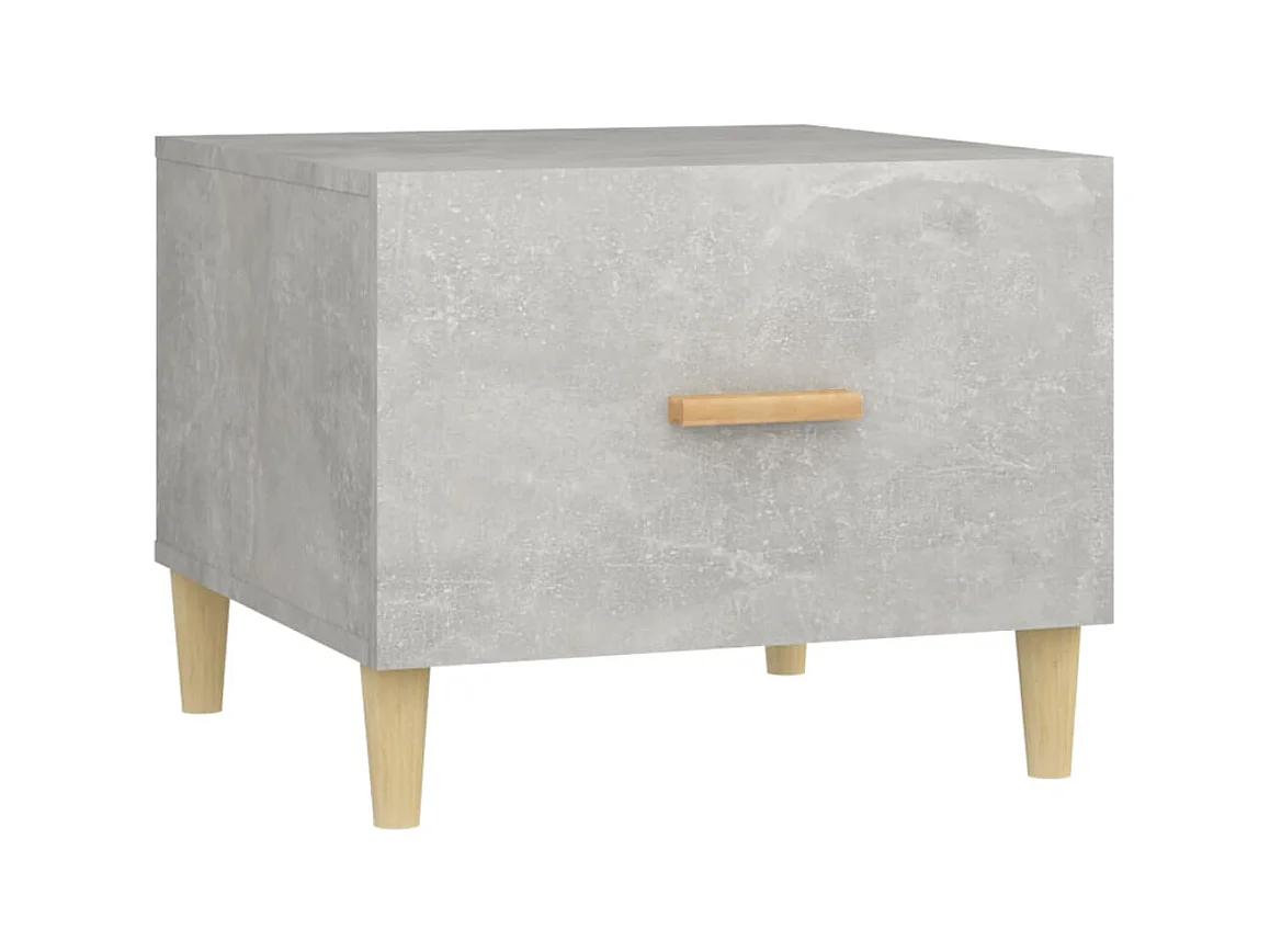 Mesa de centro madera contrachapada gris hormigón 50x50x40cm ES32226