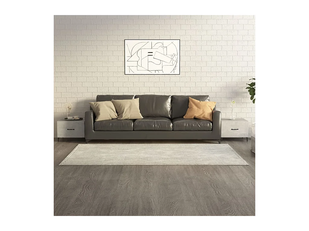 Tables basses avec pieds en métal 2 pcs Gris béton 50x50x40 cm OFR50664 BonneVie Meuble