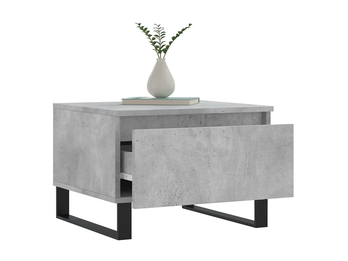 Mesas centro 2 uds madera ingeniería gris hormigón 50x46x35 cm ES33017