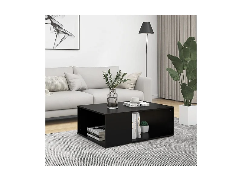 Table basse Noir 90x67x33 cm Aggloméré OFR23598 BonneVie Meuble