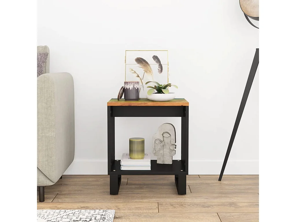 Salontafel 40x31x46 cm massief gerecycled hout en bewerkt hout NL418322