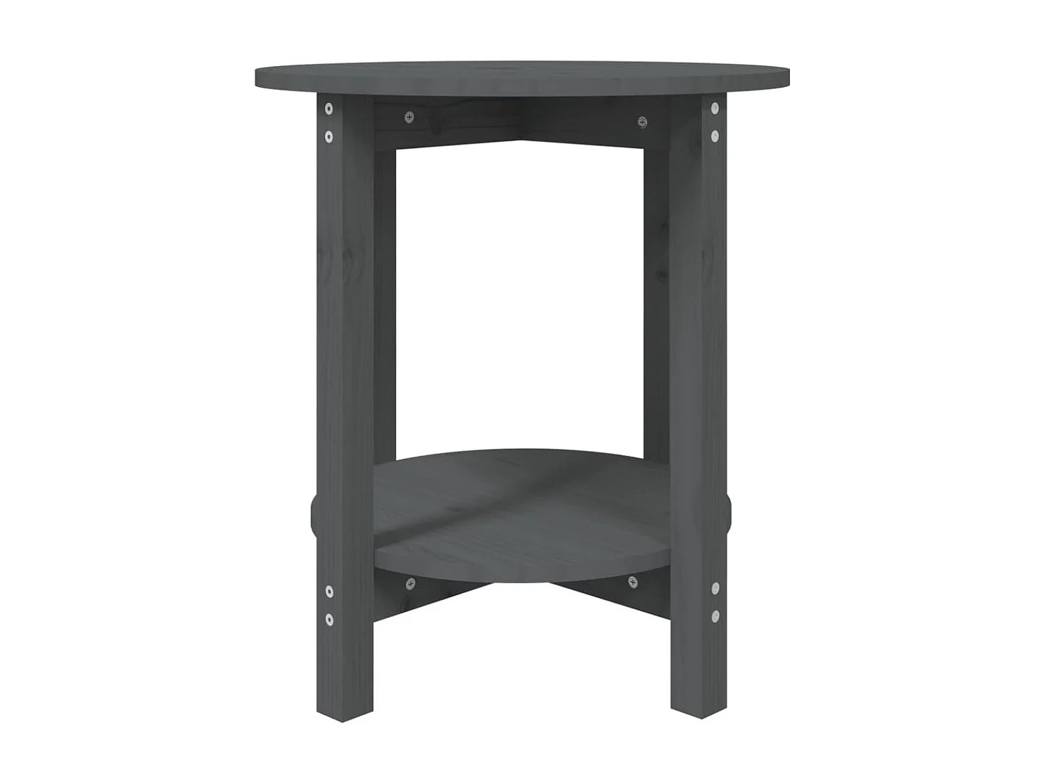 Mesa de centro Ø 55x60 cm madeira de pinho maciça cinzento PT622964