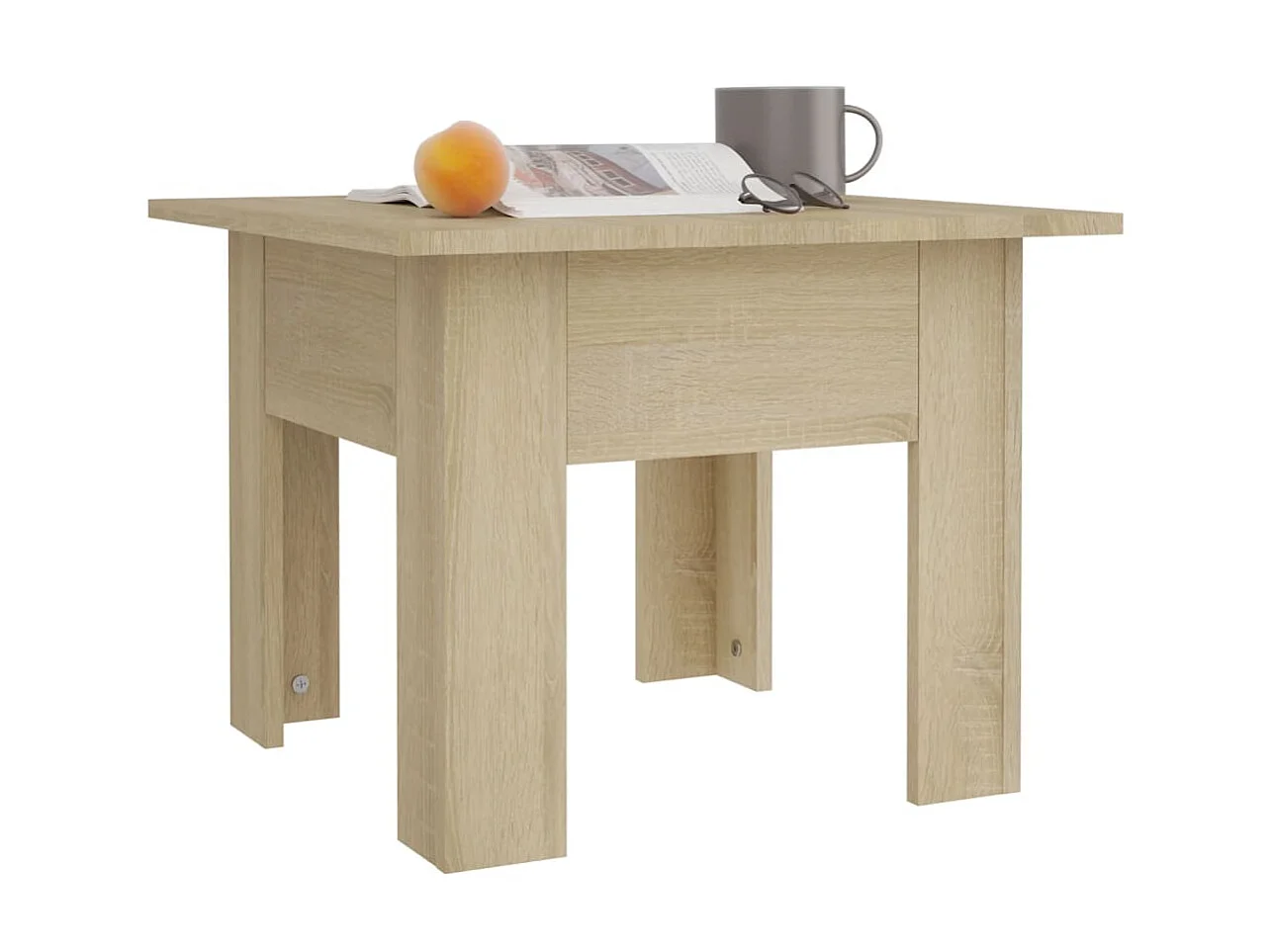 Mesa de centro 55x55x42 cm aglomerado cor carvalho sonoma PT680789