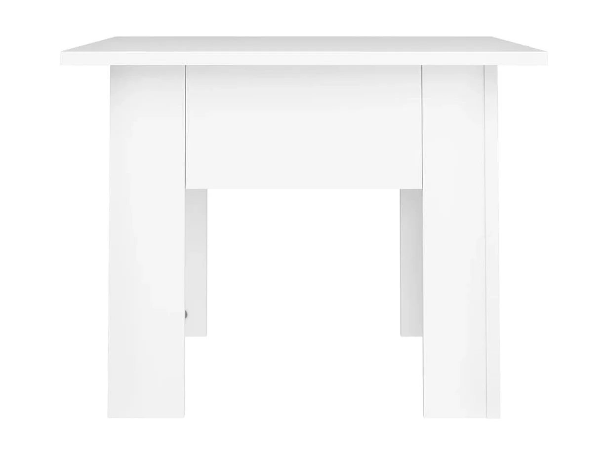 Mesa de centro madera contrachapada blanco 55x55x42 cm ES88212