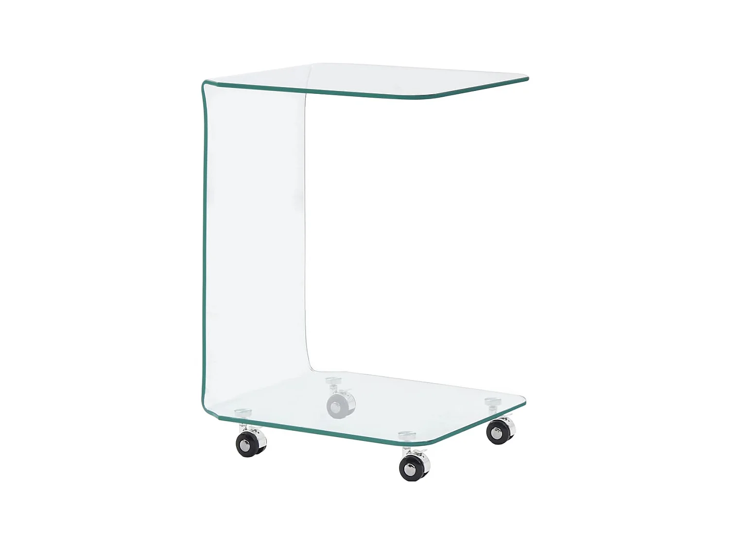 Table basse 45 x 40 x 63 cm Verre trempé OFR52422 BonneVie Meuble