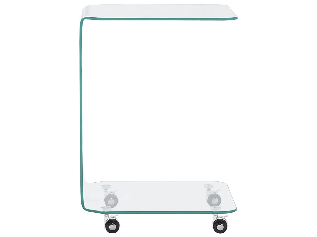 Table basse 45 x 40 x 63 cm Verre trempé OFR52422 BonneVie Meuble