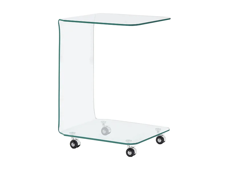 Table basse 45 x 40 x 63 cm Verre trempé OFR52422 BonneVie Meuble