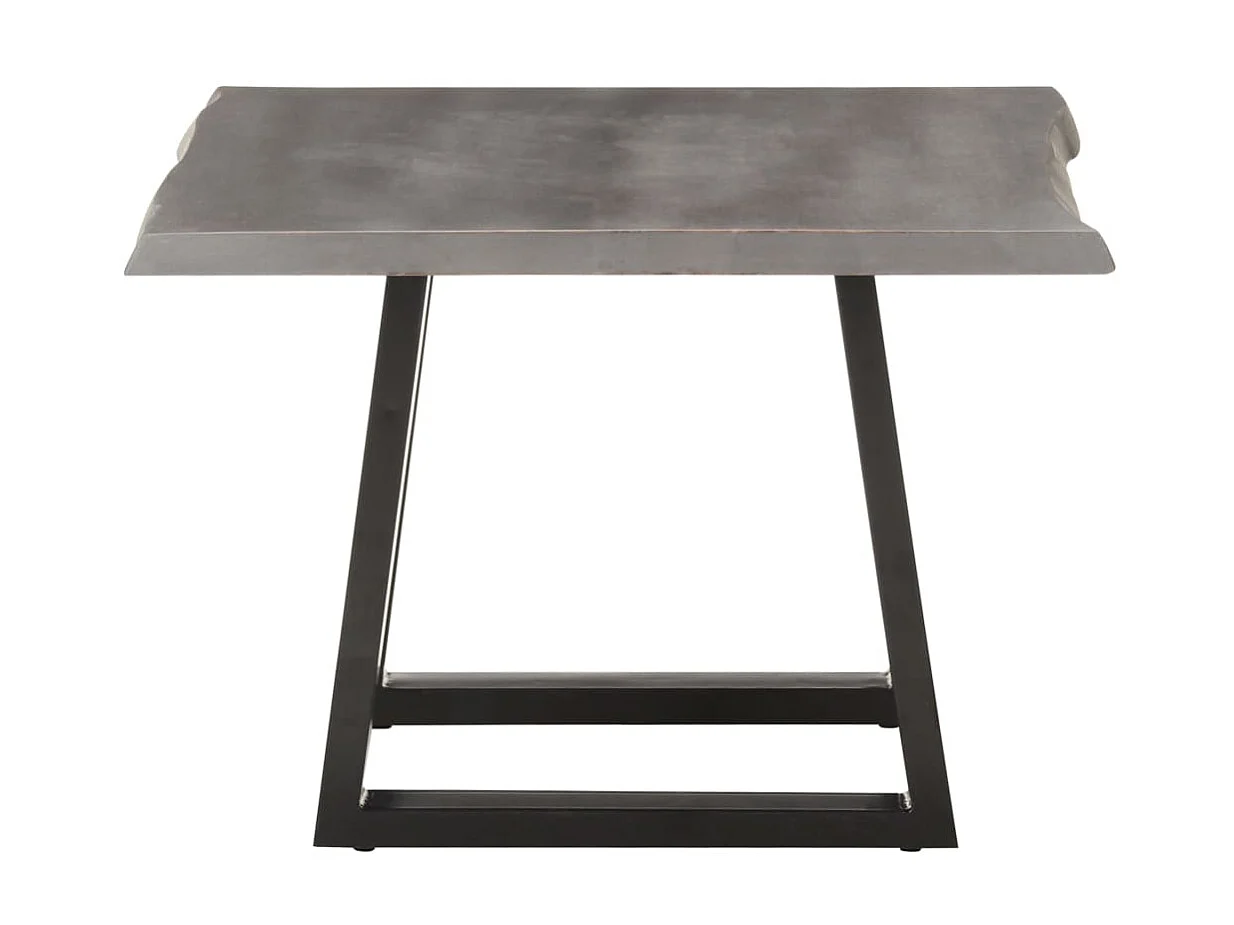 Table basse avec bord naturel 60x60x40 cm Bois d'acacia massif OFR15610 BonneVie Meuble