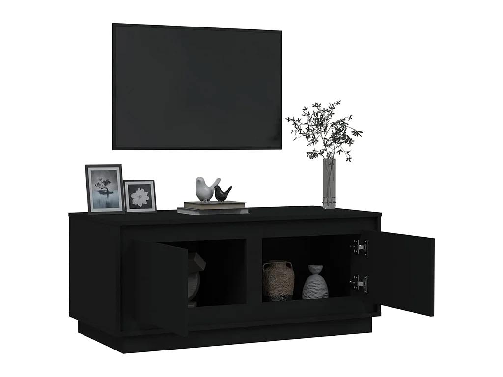 Salontafel 102x50x44 cm bewerkt hout zwart NL919316