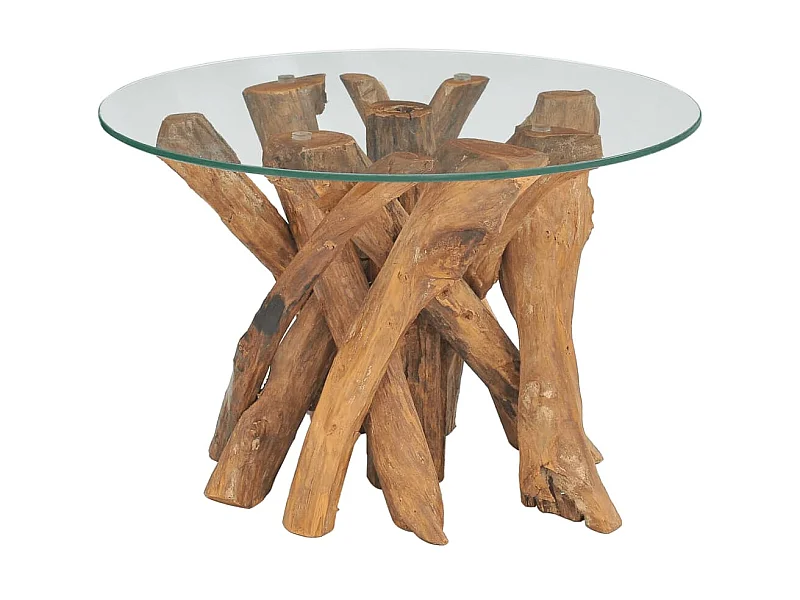 Mesa de centro de madera maciza de teca 60 cm ES95744