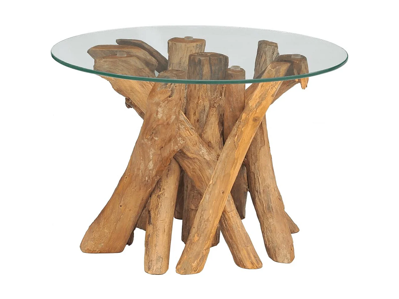Mesa de centro de madera maciza de teca 60 cm ES95744