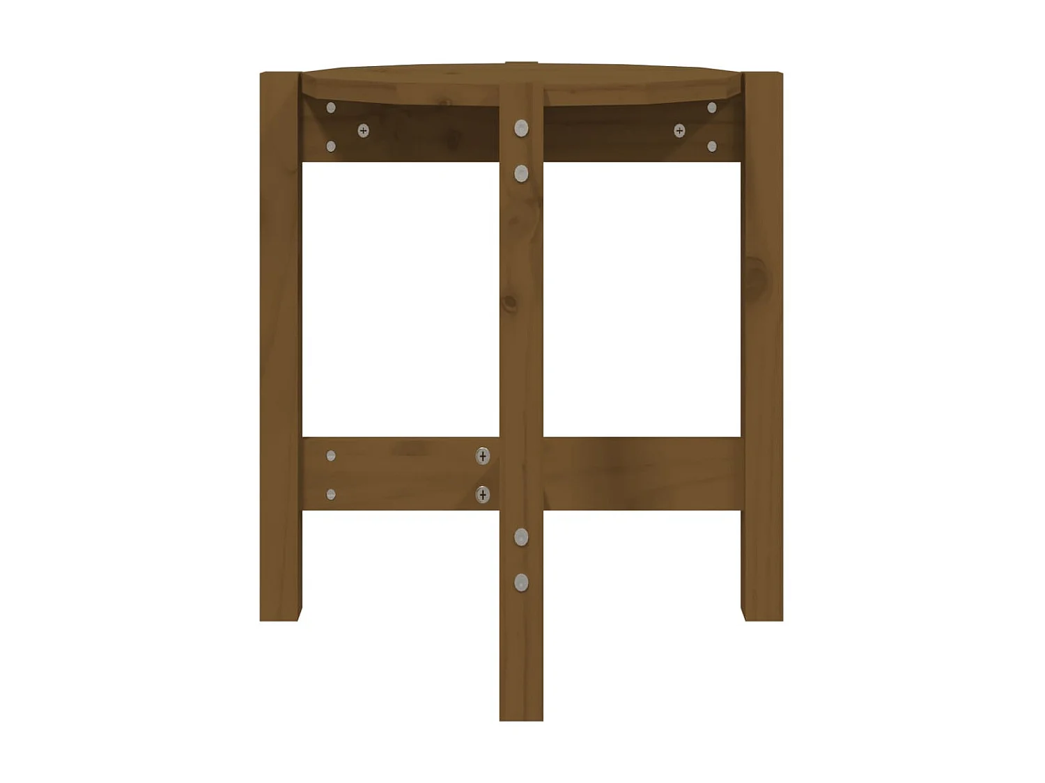 Table basse Marron miel Ø 42,5x45 cm Bois massif de pin OFR62087 BonneVie Meuble