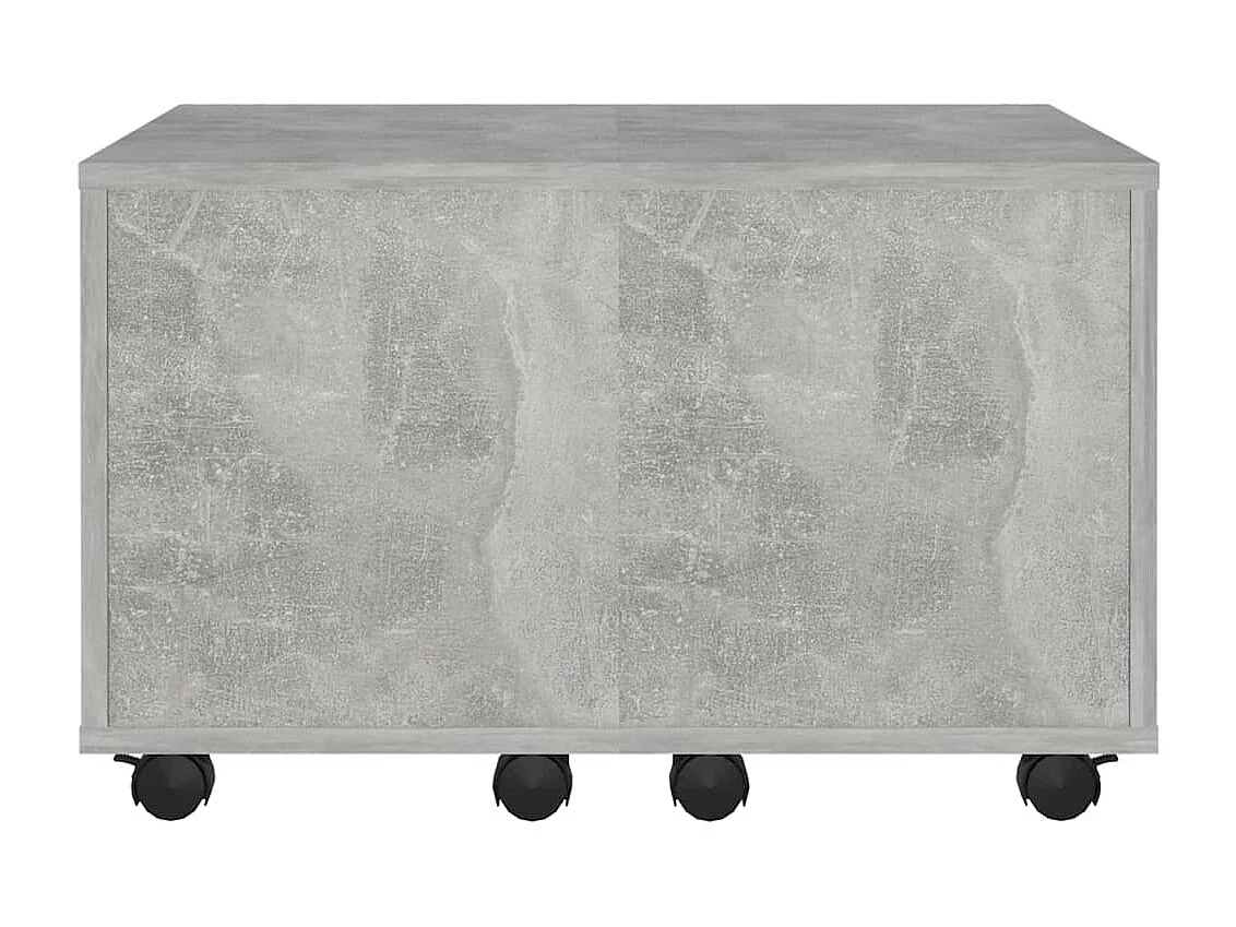 Table basse extensible Gris béton 60x60x38 cm Aggloméré OFR33943 BonneVie Meuble