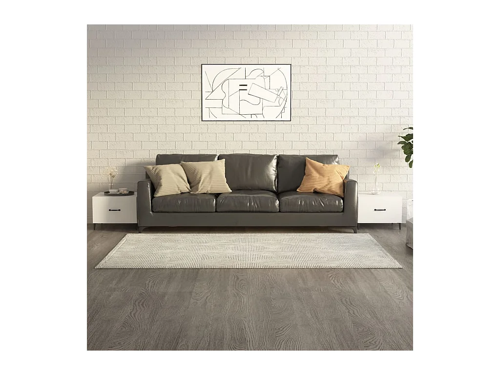 Tables basses avec pieds métal 2 pcs Blanc brillant 50x50x40 cm OFR34055 BonneVie Meuble