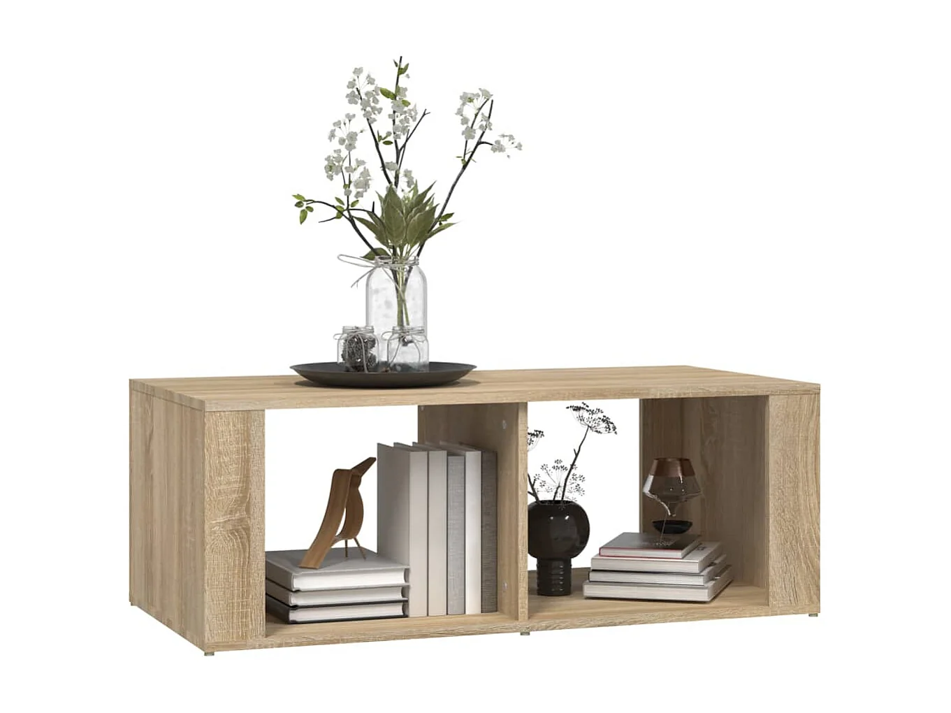 Table basse Chêne sonoma 100x50x36 cm Bois d'ingénierie OFR74106 BonneVie Meuble