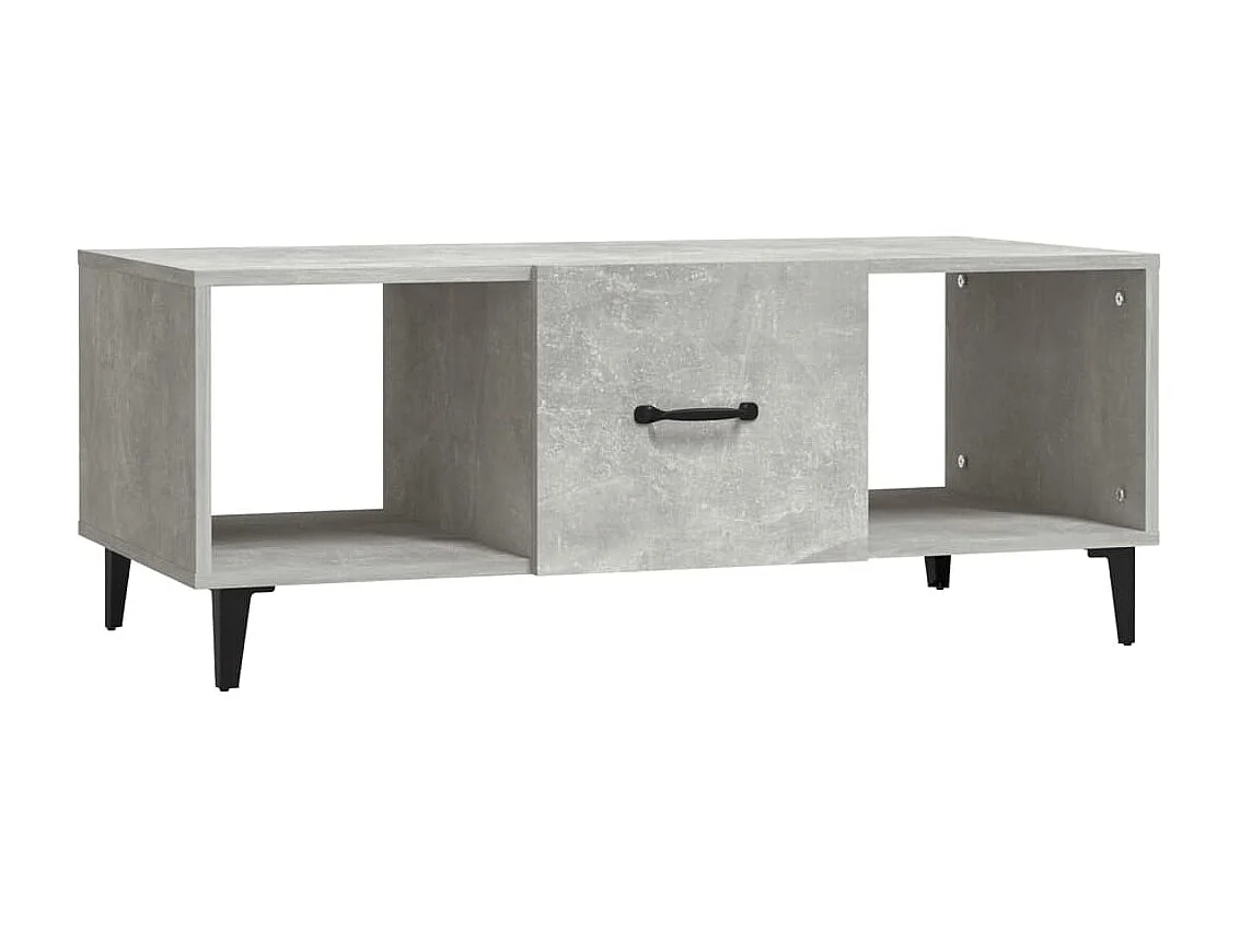 Table basse Gris béton 102x50x40 cm Bois d'ingénierie OFR67906 BonneVie Meuble