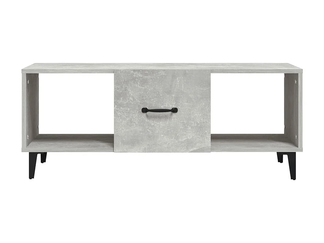 Table basse Gris béton 102x50x40 cm Bois d'ingénierie OFR67906 BonneVie Meuble