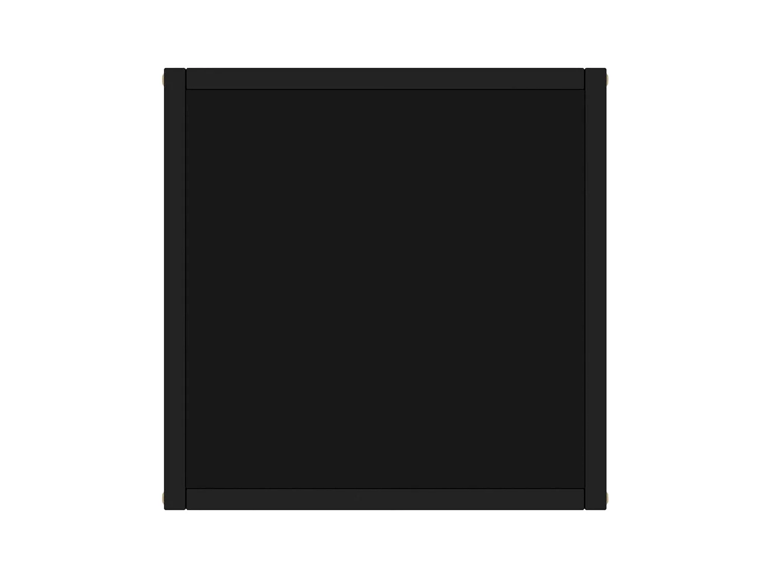 Table basse Noir avec verre noir 40x40x50 cm OFR33198 BonneVie Meuble