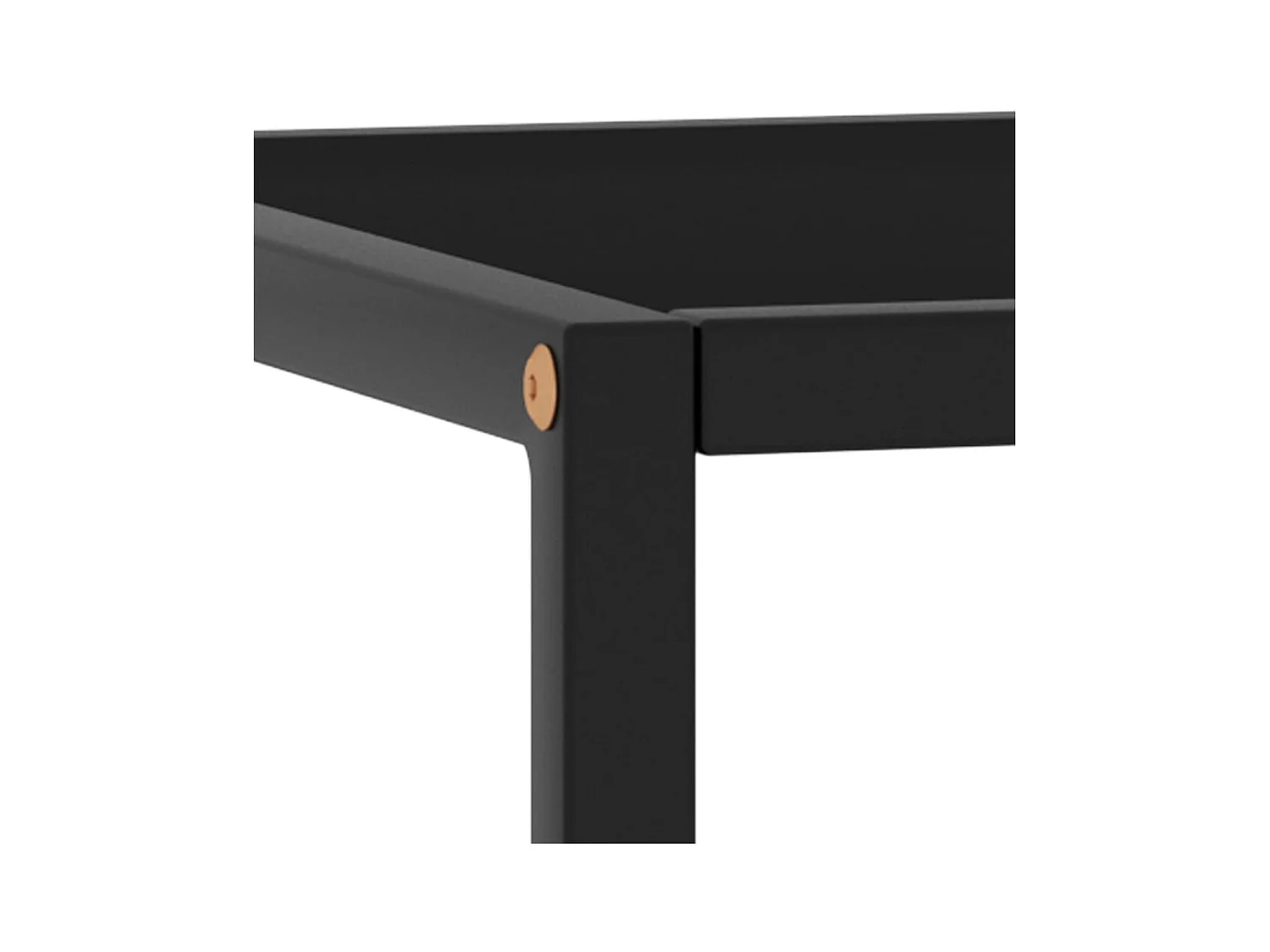 Table basse Noir avec verre noir 40x40x50 cm OFR33198 BonneVie Meuble