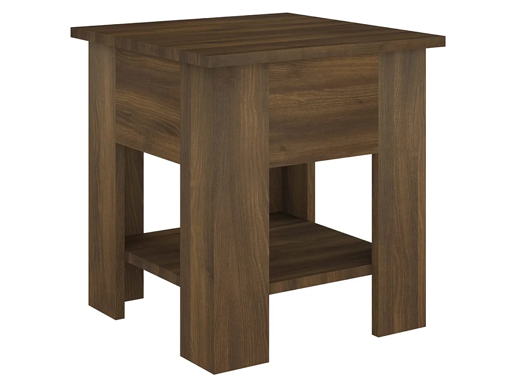 Mesa de centro madera de ingeniería marrón roble 40x40x42 cm ES15840