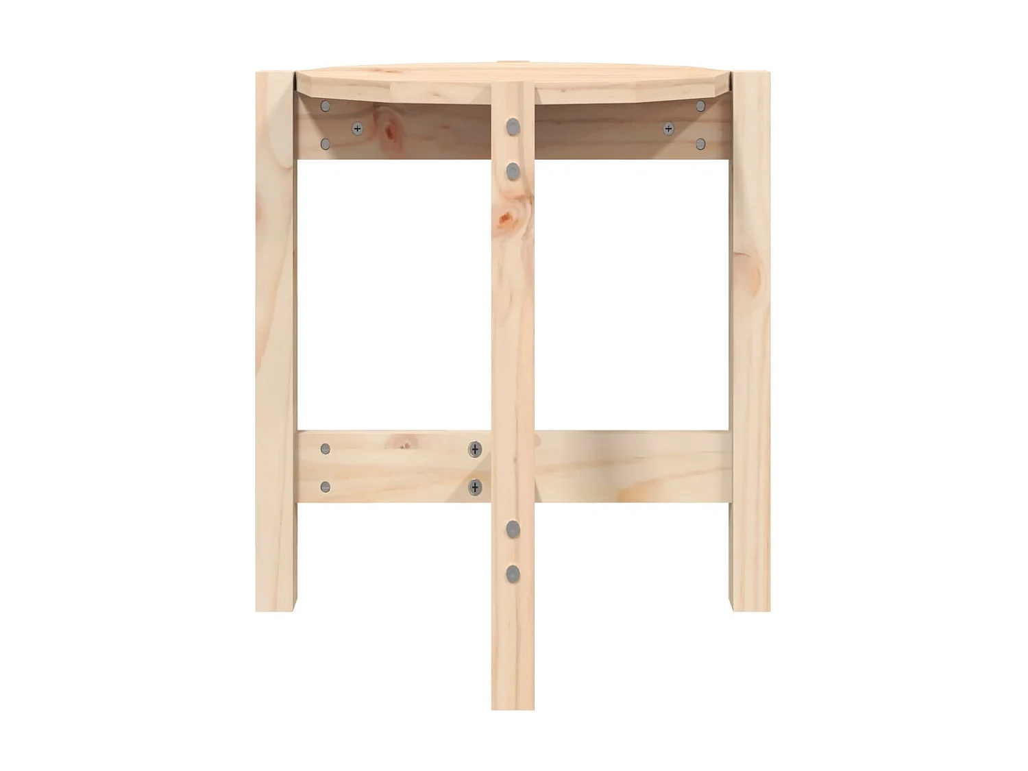 Table basse Ø 42,5x45 cm Bois massif de pin OFR29138 BonneVie Meuble