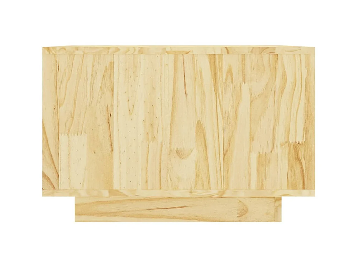 Mesa de centro de madera maciza de pino 50x50x33,5 cm ES26525