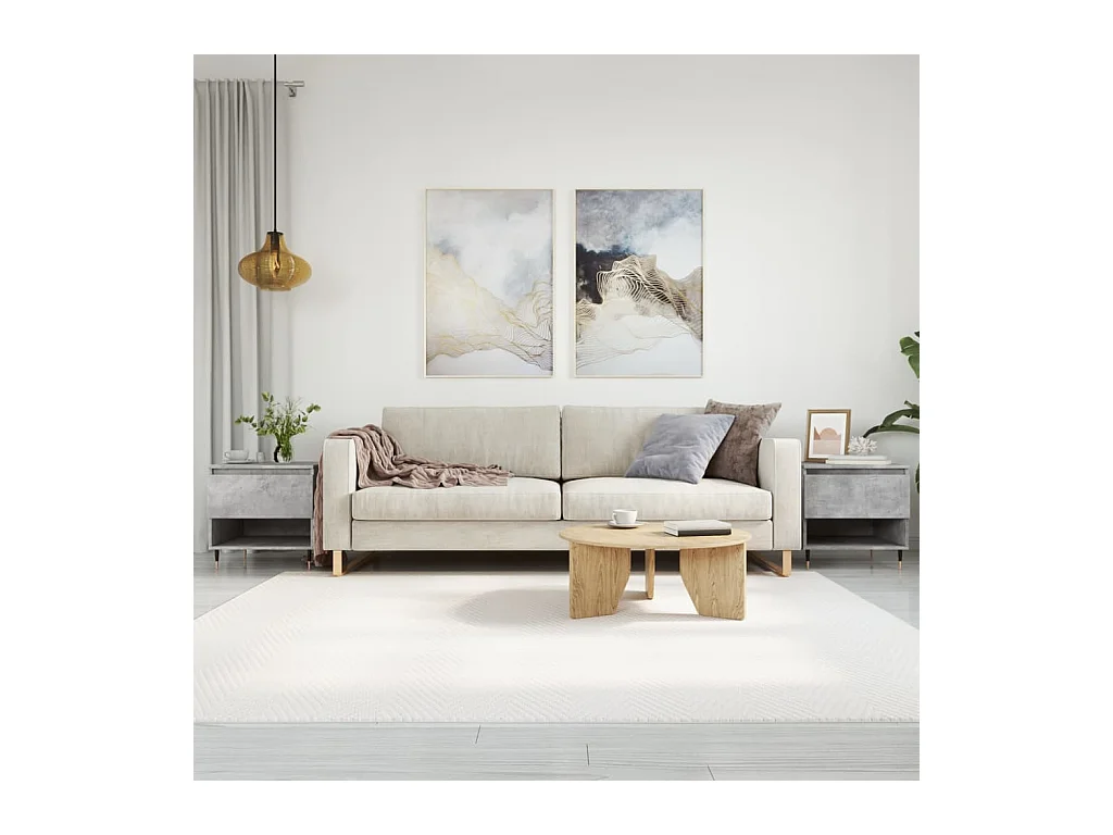 Tables basses 2 pcs gris béton 50x46x50 cm bois d'ingénierie OFR19372 BonneVie Meuble
