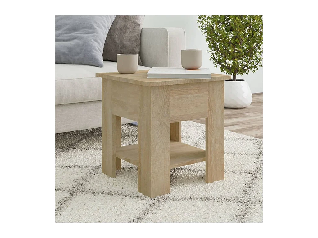 Table basse Chêne sonoma 40x40x42 cm Bois d'ingénierie OFR28742 BonneVie Meuble