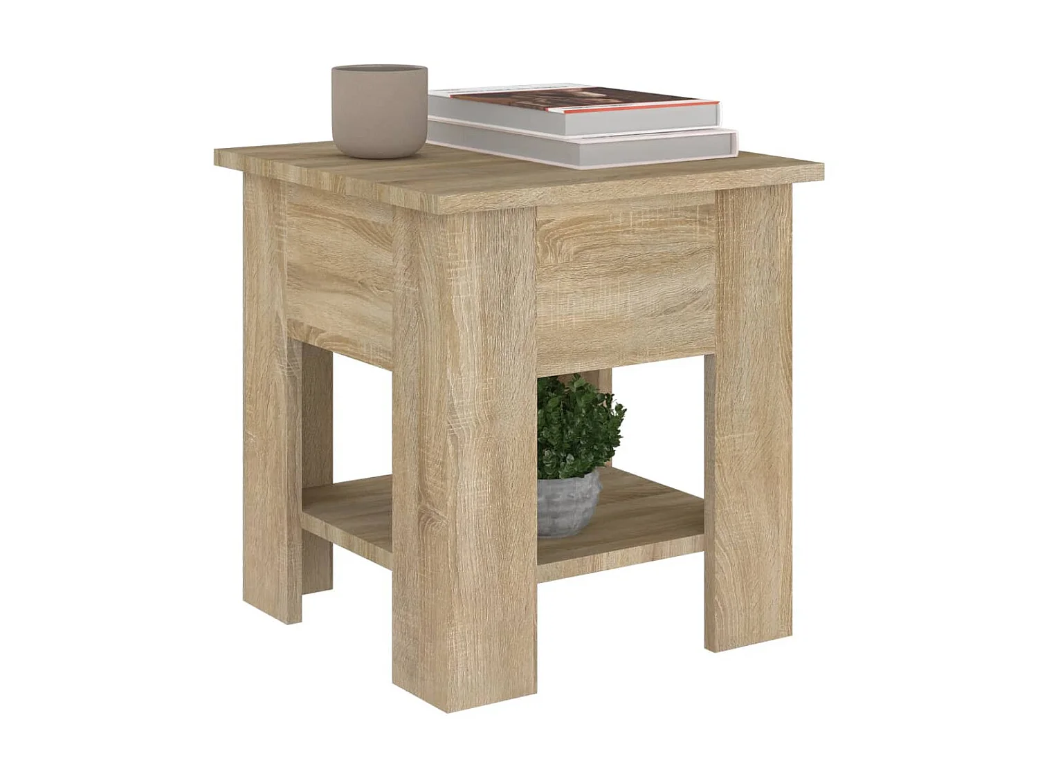 Table basse Chêne sonoma 40x40x42 cm Bois d'ingénierie OFR28742 BonneVie Meuble