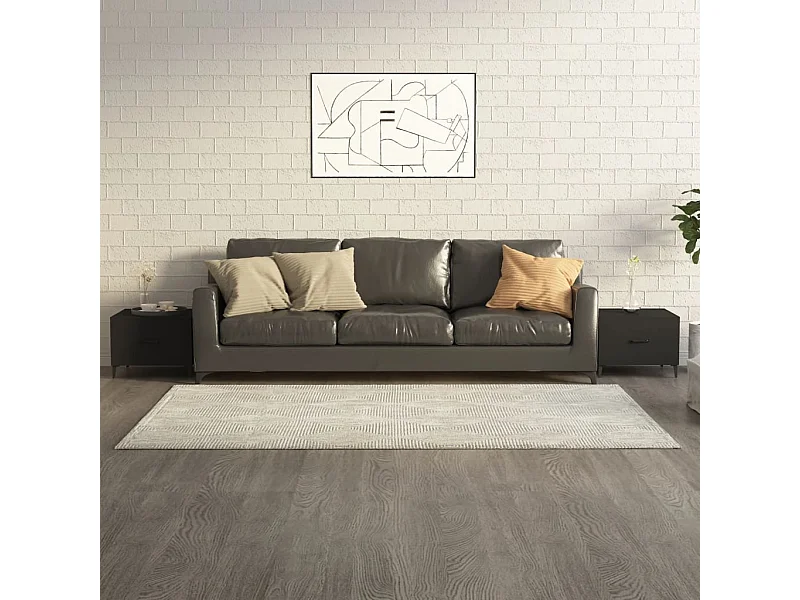 Mesa de centro con patas de metal 2 unidades negro 50x50x40 cm ES84648