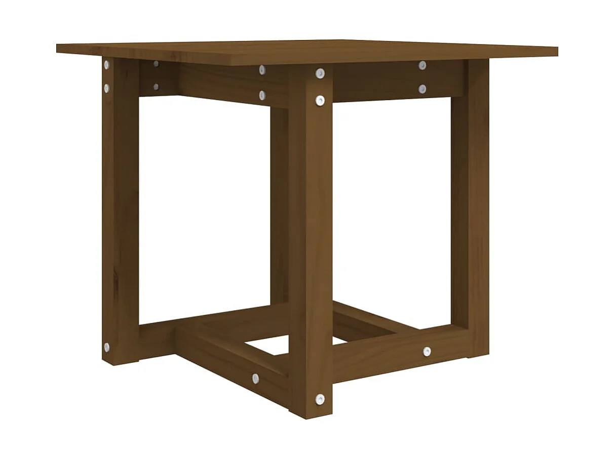 Table basse Marron miel 50x50x45 cm Bois massif de pin OFR65865 BonneVie Meuble