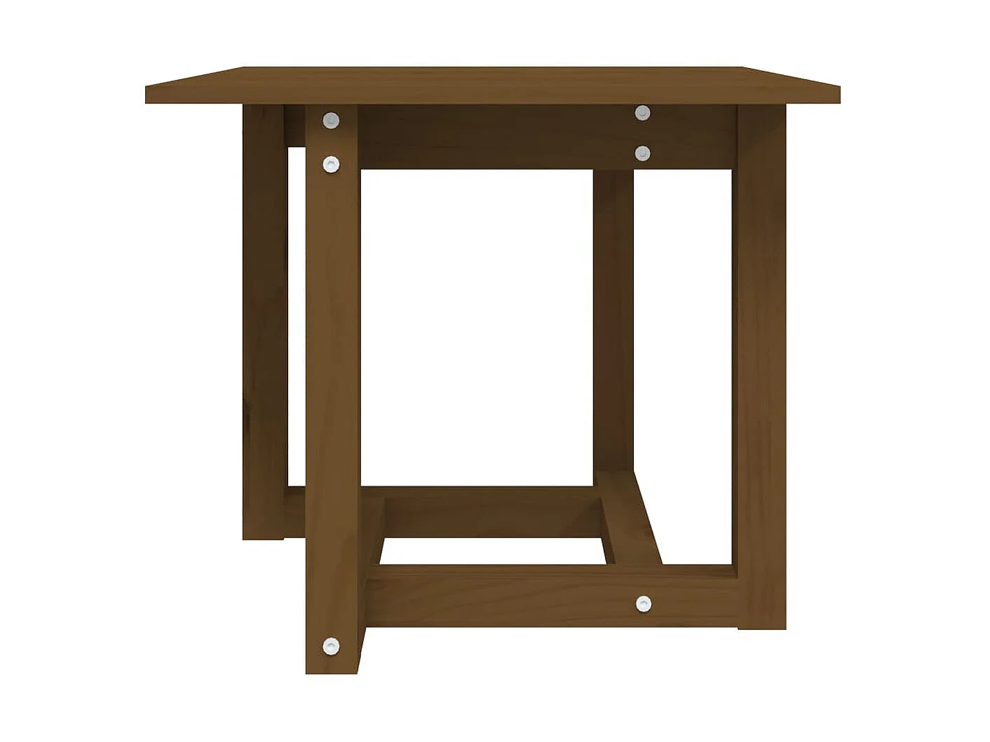 Table basse Marron miel 50x50x45 cm Bois massif de pin OFR65865 BonneVie Meuble